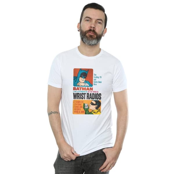 DC Comics Mens Batman TV Series Wrist Radios T-Shirt