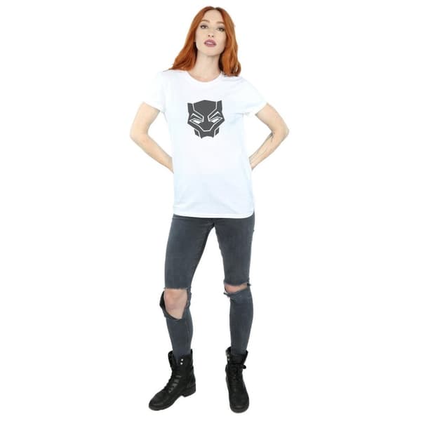 Marvel Womens/Ladies Black Panther Black On Black Cotton Boyfriend T-Shirt