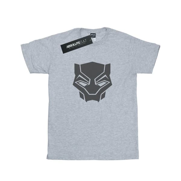Marvel Dam/Tjej Black Panther Svart på svart Boyfriend T-shirt i bomull