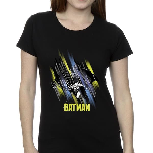DC Comics Womens/Ladies Batman Flying Batman Cotton T-Shirt