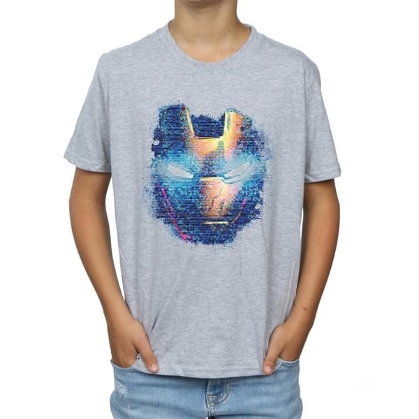 Marvel T-shirt med Iron Man-ansikte för pojkar