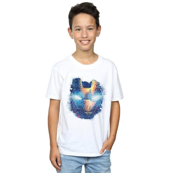 Marvel Boys Iron Man Distressed Head T-Shirt