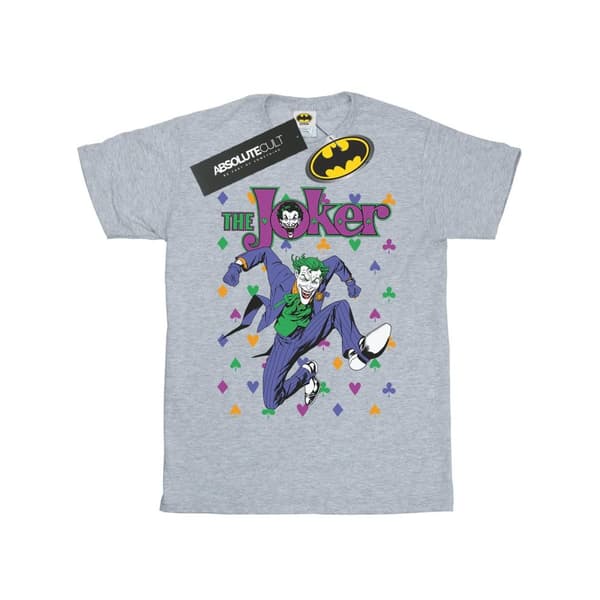 DC Comics Womens/Ladies Batman Joker Cards Jump Cotton Boyfriend T-Shirt