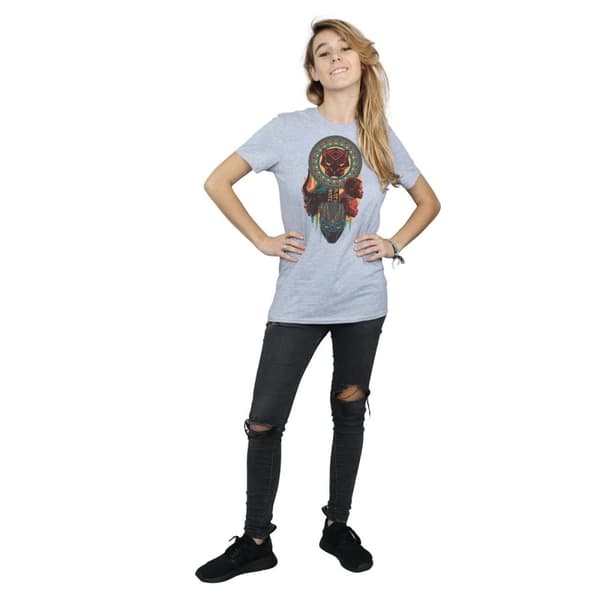 Marvel Womens/Ladies Black Panther Totem Cotton Boyfriend T-Shirt