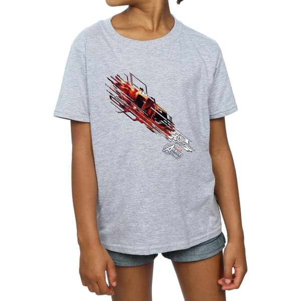Marvel Girls Iron Man Shooting Burst Cotton T-Shirt