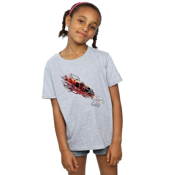 Marvel Girls Iron Man Shooting Burst Cotton T-Shirt
