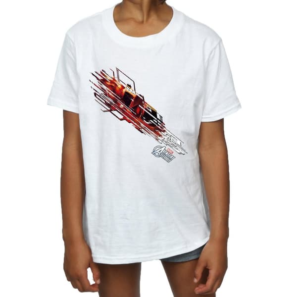 Marvel Girls Iron Man Shooting Burst Cotton T-Shirt