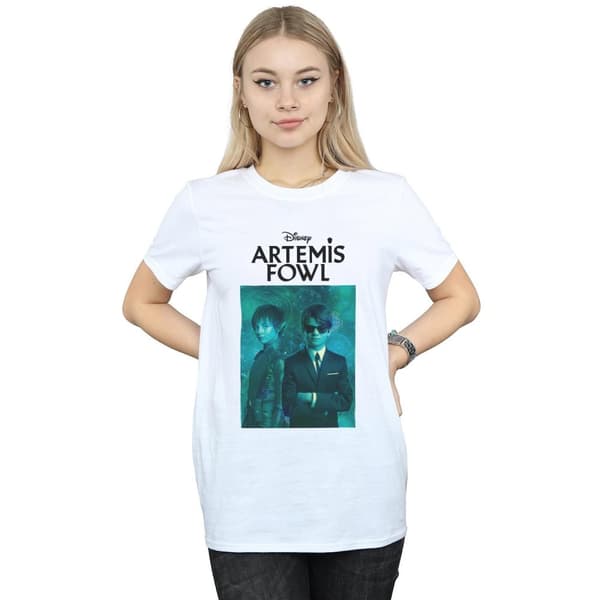 Disney Dam/Tjej Artemis Fowl Holly Foto Bomull Boyfriend T-shirt