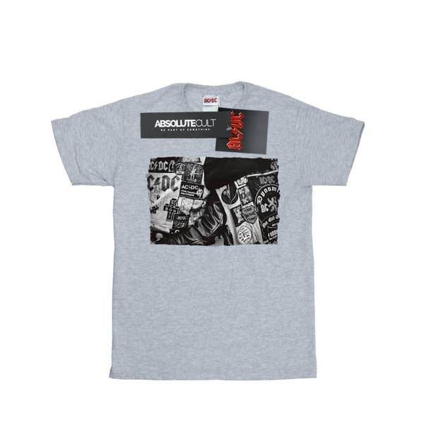 AC/DC T-shirt med kollektion av märken och affischer för pojkar