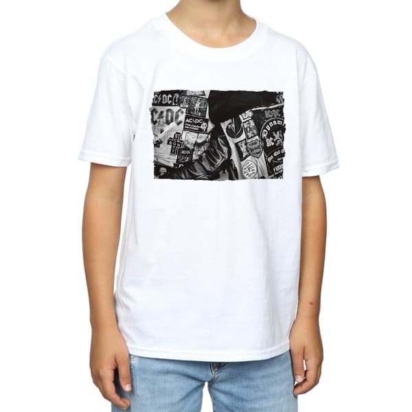 AC/DC T-shirt med kollektion av märken och affischer för pojkar