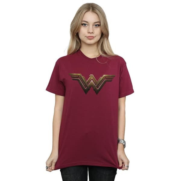DC Comics Womens/Ladies Wonder Woman Logo Cotton Boyfriend T-Shirt