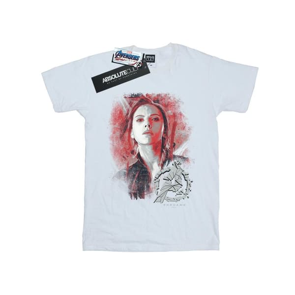 Marvel Dam/Tjej Avengers Endgame Black Widow Boyfriend T-shirt i borstad bomull