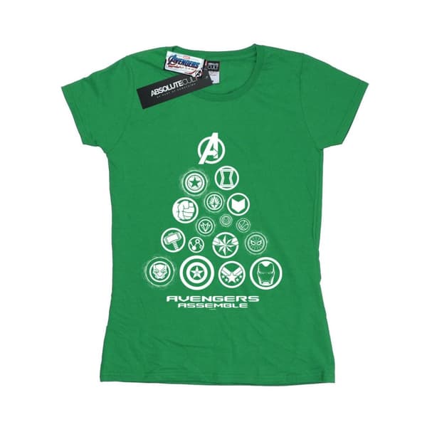 Marvel Dam/Tjej Avengers Endgame Pyramid Icons - Bomulls-T-shirt