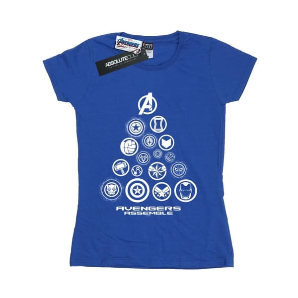 Marvel Dam/Tjej Avengers Endgame Pyramid Icons - Bomulls-T-shirt