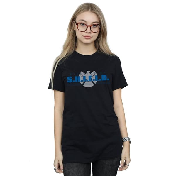 Marvel Womens/Ladies Agents of S.H.I.E.L.D. Director Of S.H.I.E.L.D. Cotton Boyfriend T-Shirt