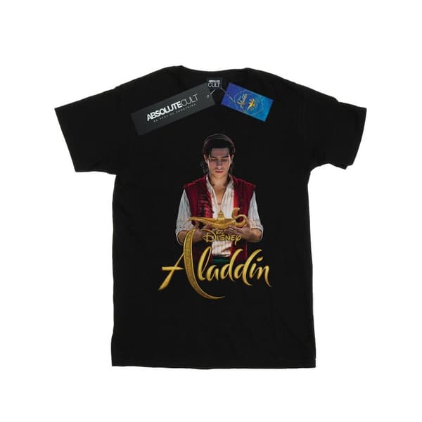 Disney T-shirt i bomull med foto av Aladdin från Aladdin-filmen för flickor