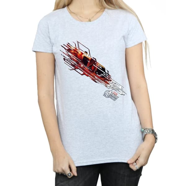Marvel Womens/Ladies Iron Man Shooting Burst Cotton T-Shirt