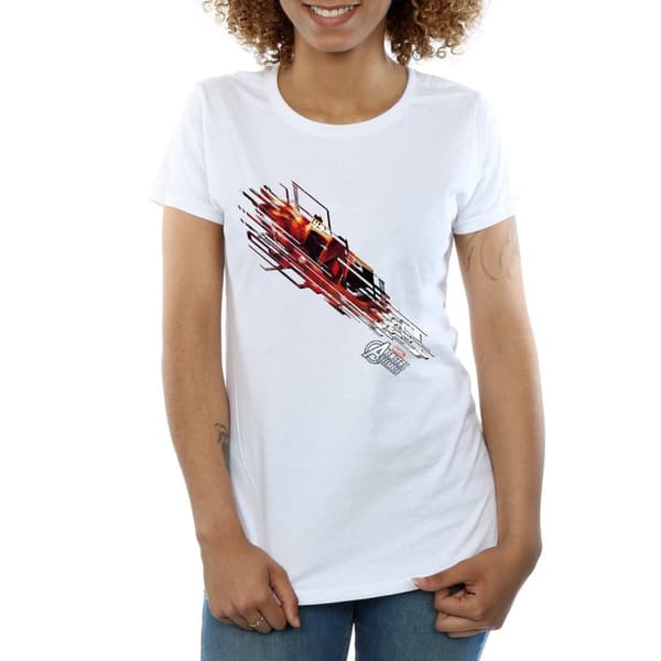 Marvel Womens/Ladies Iron Man Shooting Burst Cotton T-Shirt