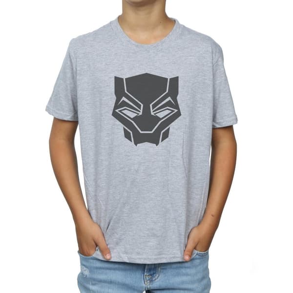 Marvel Boys Black Panther Black On Black T-Shirt