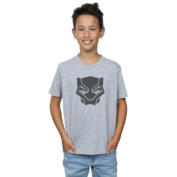 Marvel Boys Black Panther Black On Black T-Shirt