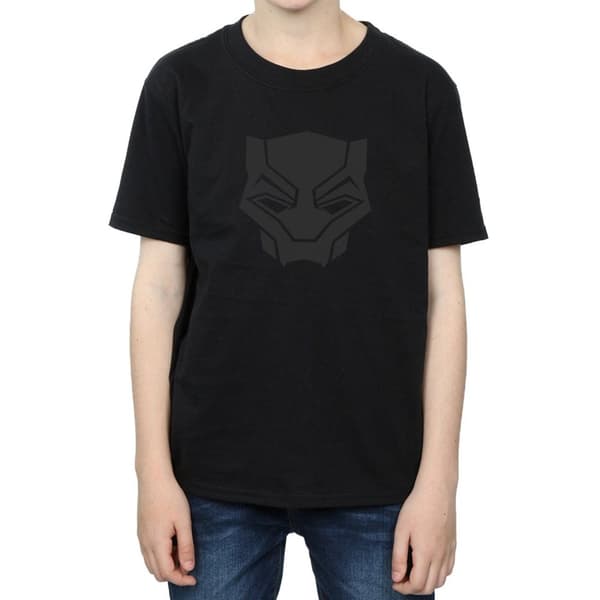 Marvel Boys Black Panther Black On Black T-Shirt