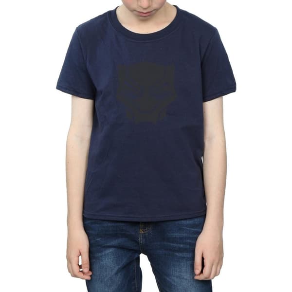Marvel Boys Black Panther Black On Black T-Shirt