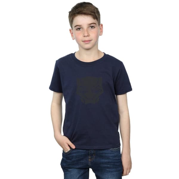 Marvel Boys Black Panther Black On Black T-Shirt