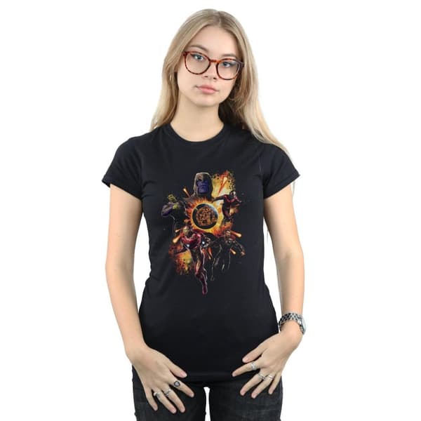 Marvel Womens/Ladies Avengers Endgame Explosion Team Cotton T-Shirt