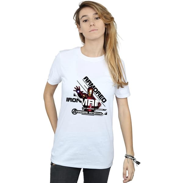 Marvel Dam / Dam Avengers Iron Man Armoured Avenger Bomull Boyfriend T-shirt