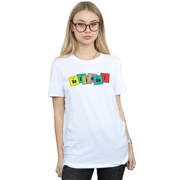 The Big Bang Theory Dam/Tjej Bazinga Elements Bomull Boyfriend T-shirt