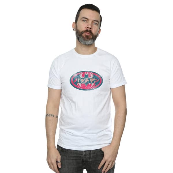 DC Comics Mens Batman Japanese Logo Red T-Shirt