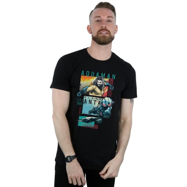 DC Comics Aquaman Character Tiles T-shirt för herrar