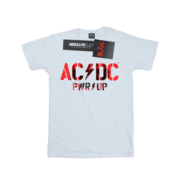 AC/DC Dam/Tjej - PWR UP - Pojkvänströja i bomull med fotologo White 4XL