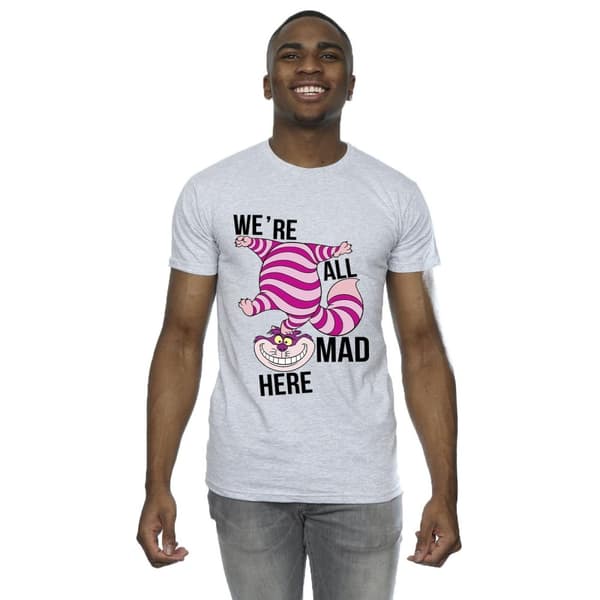 Disney Mens Alice In Wonderland All Mad Here T-Shirt