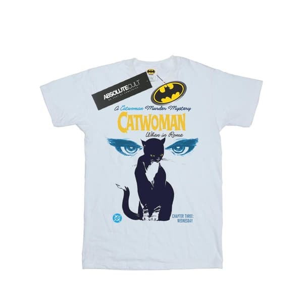 DC Comics Dam/Lady Batman Catwoman When In Rome Boyfriend T-shirt i bomull White 3XL