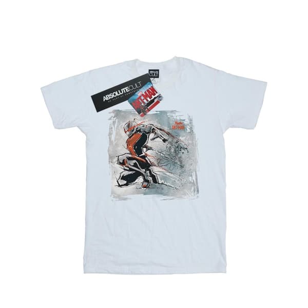 Marvel Mens Ant-Man Art Sketch T-Shirt White L