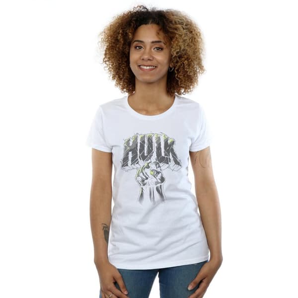 Marvel Dam/Hulk Punch Logo - T-shirt i bomull för damer