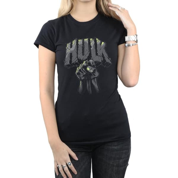 Marvel Dam/Hulk Punch Logo - T-shirt i bomull för damer