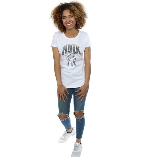 Marvel Dam/Hulk Punch Logo - T-shirt i bomull för damer