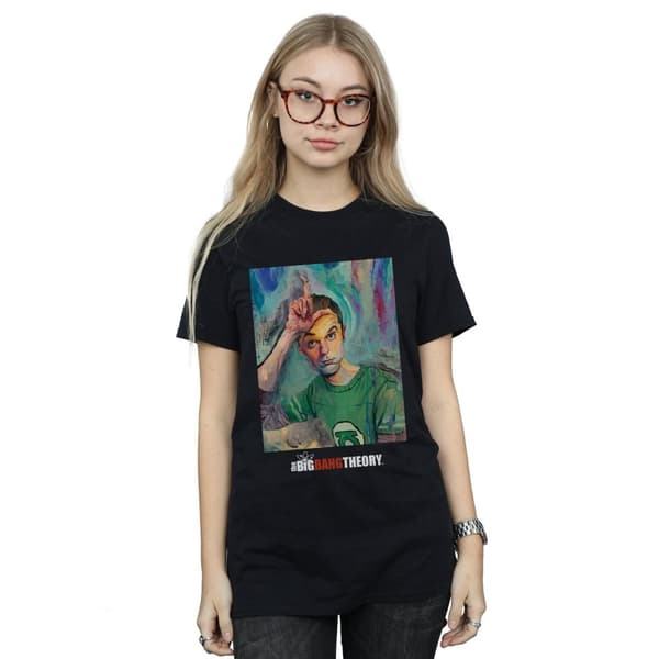 The Big Bang Theory Womens/Ladies Sheldon Loser Painting Cotton Boyfriend T-Shirt