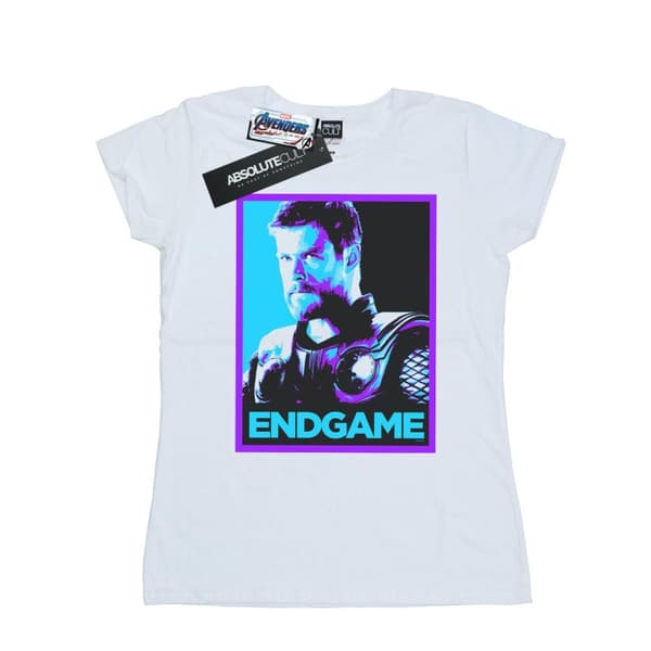 Marvel Womens/Ladies Avengers Endgame Thor Poster Cotton T-Shirt