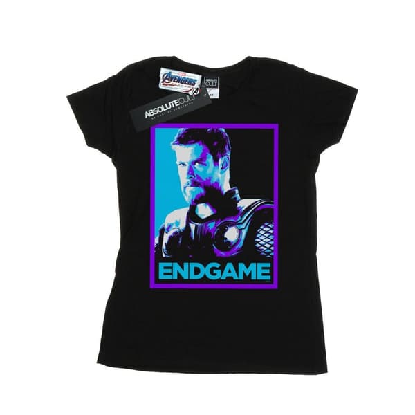 Marvel Womens/Ladies Avengers Endgame Thor Poster Cotton T-Shirt