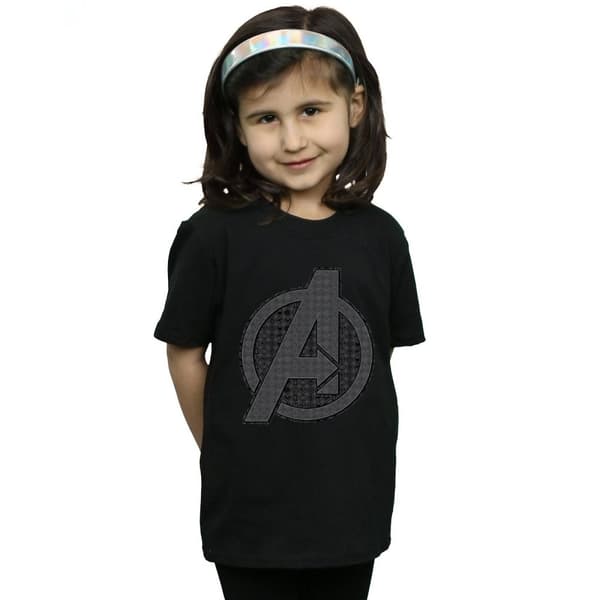 Marvel Girls Avengers Endgame Iconic Logo Cotton T-Shirt