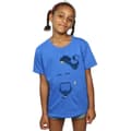 Miniatyrbild 2 av 3: Disney T-shirt i bomull med blått ansikte för flickor - Aladdin-filmen Genie