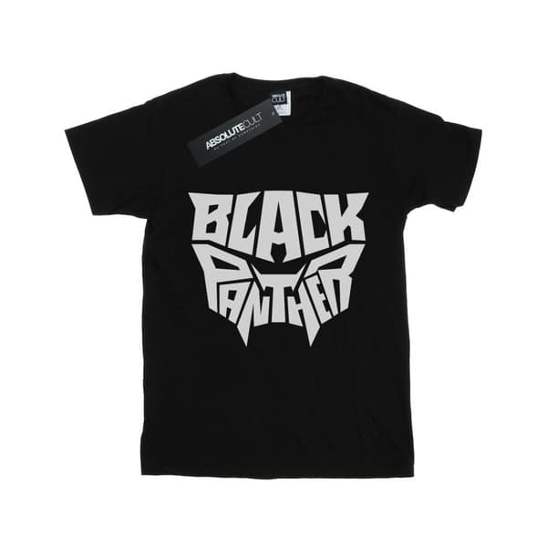 Marvel Black Panther t-shirt med ord och emblem för pojkar