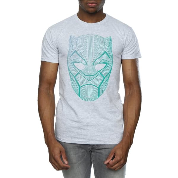 Marvel Mens Black Panther Tribal Mask T-Shirt