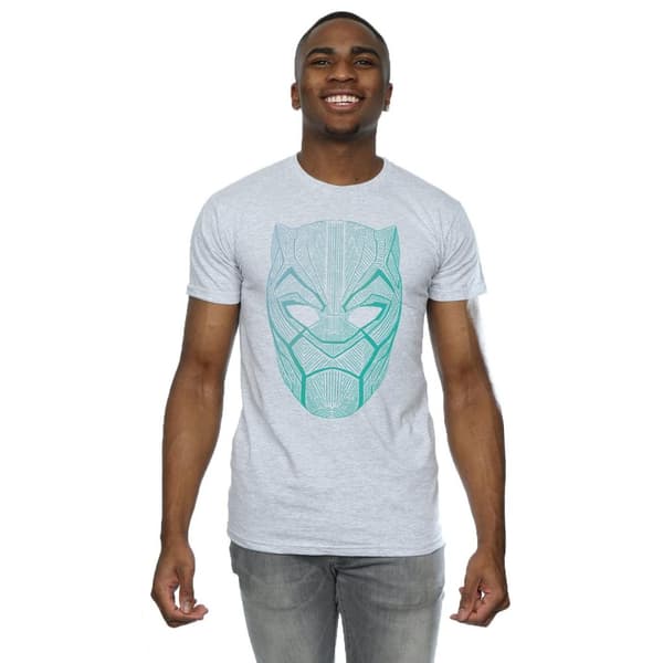 Marvel Mens Black Panther Tribal Mask T-Shirt