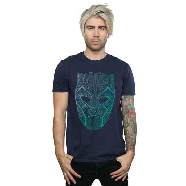 Marvel Mens Black Panther Tribal Mask T-Shirt