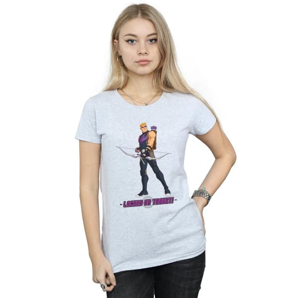 Marvel T-shirt i bomull för damer/kvinnor - Hawkeye Locked On Target
