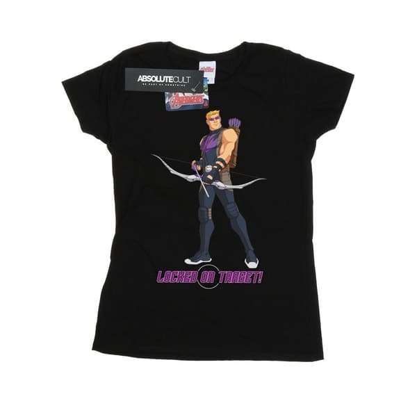 Marvel T-shirt i bomull för damer/kvinnor - Hawkeye Locked On Target